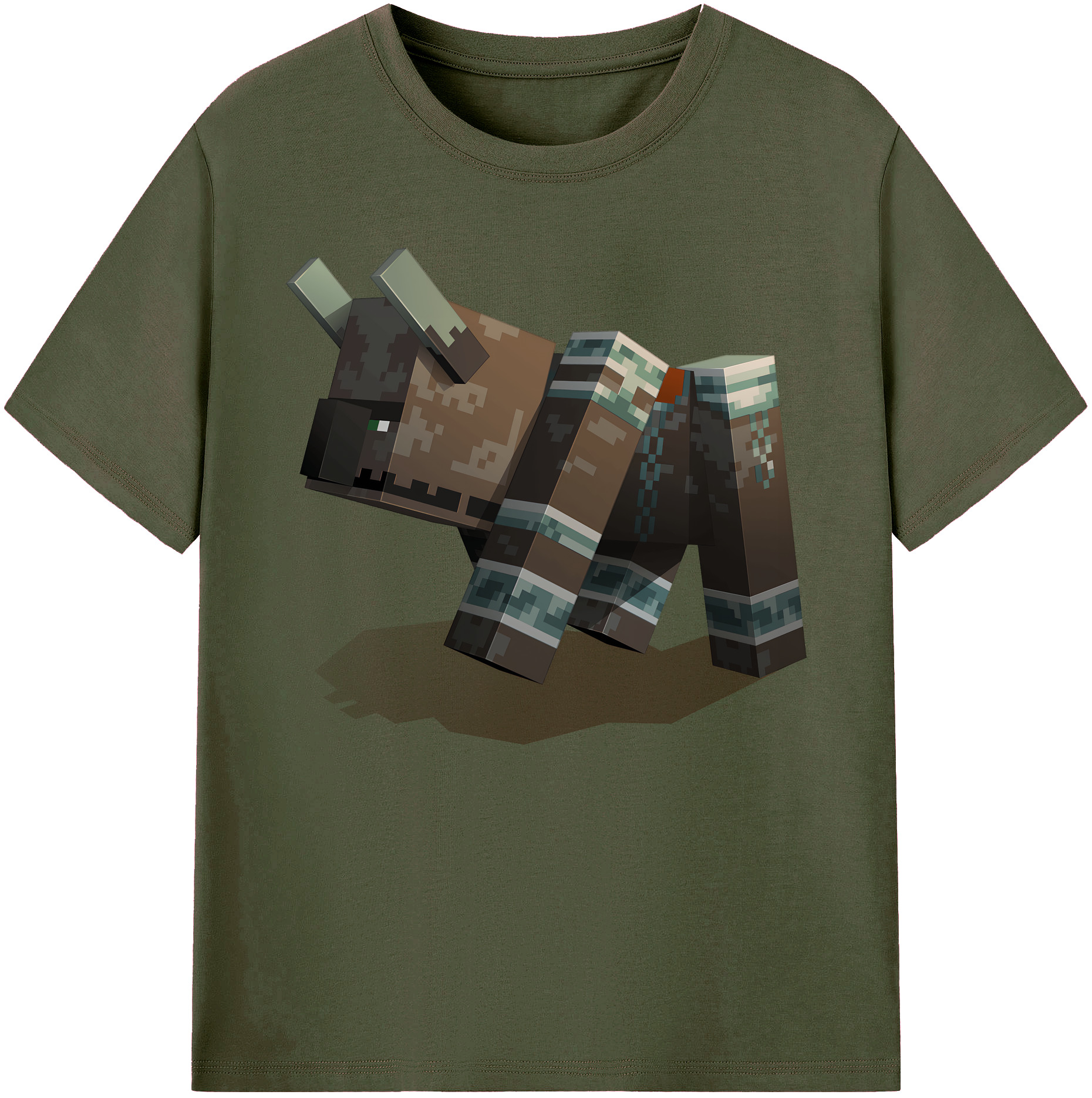 （画像用） マインクラフト ブロックの世界 Minecraft MC Block world 綿100％ メンズ半袖Tシャツ｜肌触りやわらか＆通気性